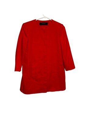 Zara Basic Collection Women's Red Coat  Made In Spain size M